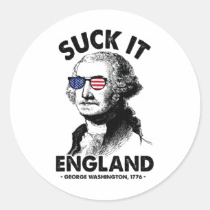 Sind zum Kotzen It England Funny 4. Juli George Wa Runder Aufkleber