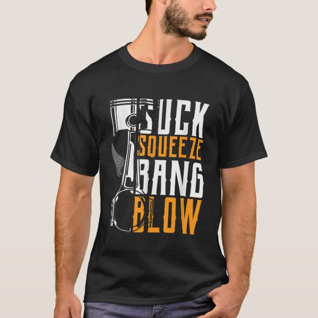 Sind zum Kotzen Squeeze Bang Blow Car und Motorrad T-Shirt (Vorderseite)
