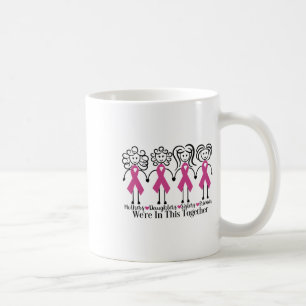 sind zusammen Familienfreunde Brustkrebs-Wissen Kaffeetasse