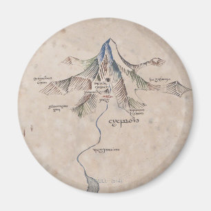 Sindarin Karte des einsamen Berges Magnet
