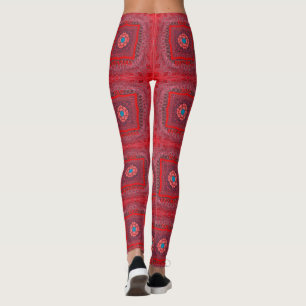 Sindhi Ethnic Tribal Art Print Leggings