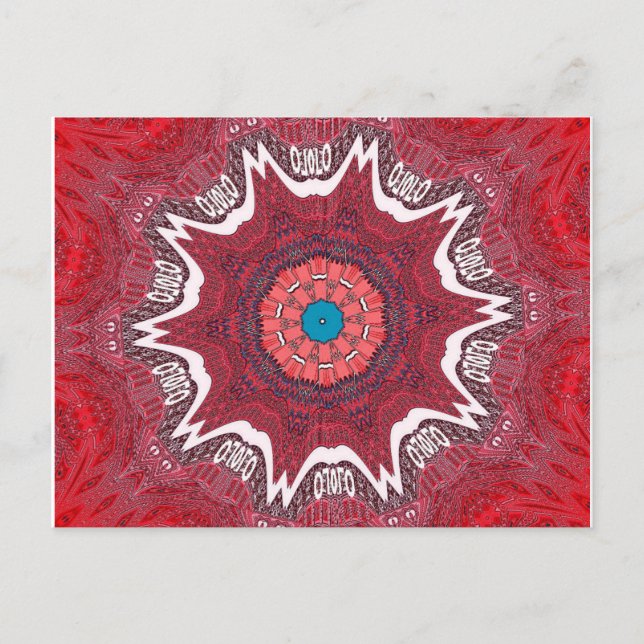 Sindhi Ethnic Tribal Art Print Postkarte (Vorderseite)