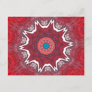 Sindhi-ethnisches Stammesmuster-Kunstwerk Postkarte