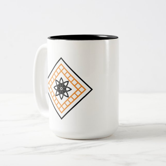 Sindhi Stern  Zweifarbige Tasse (Vorderseite Links)