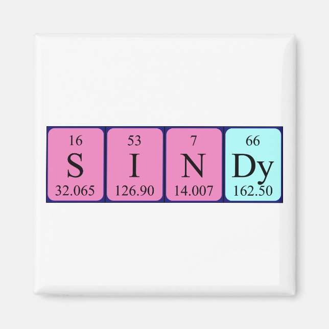 Sindy Periodenmagnet Magnet (Vorne)