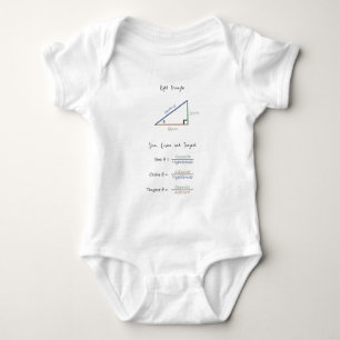 Sine Cosine Tangent Educational Trigonometrie Baby Strampler