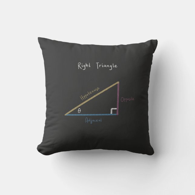 Sine Cosine Tangent Right Triangle Trigonometrie Kissen (Vorderseite)