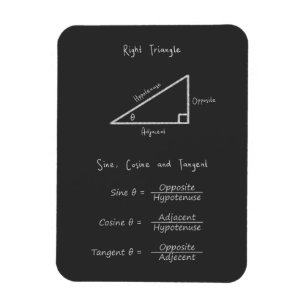 Sine Cosine Tangent Right Triangle Trigonometrie Magnet