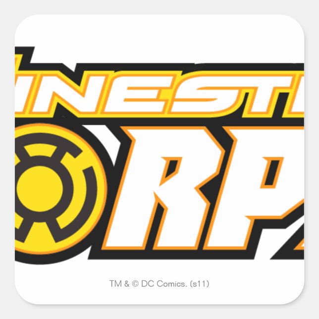 Sinestro Corps Quadratischer Aufkleber (Vorderseite)