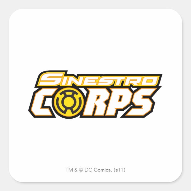 Sinestro Corps Quadratischer Aufkleber (Vorderseite)