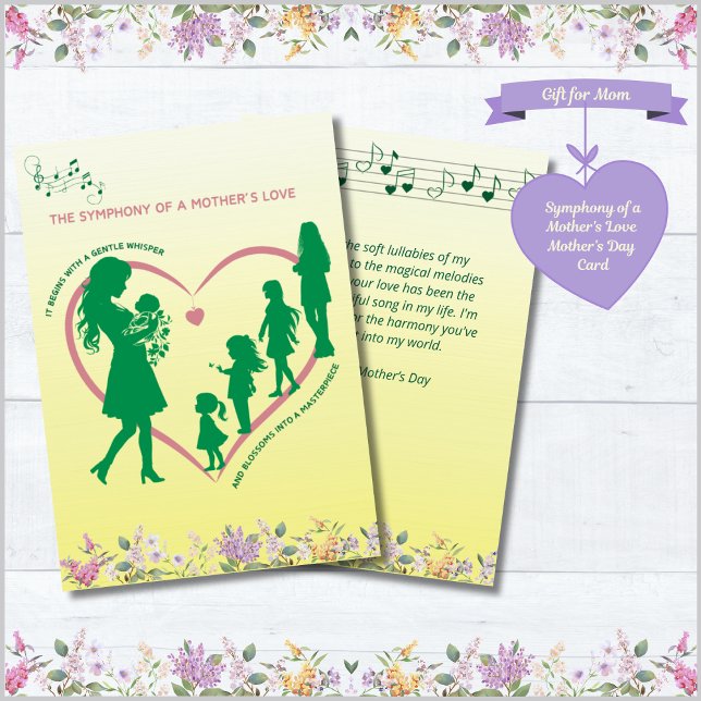 Sinfonie der Muttertagskarte einer Liebe Karte (Symphony of a Mother's Love Happy Mother's Day Card)