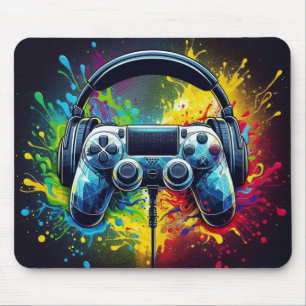 Sinfonie der Pixel und Töne: Lebendige Gaming-Kuns Mousepad