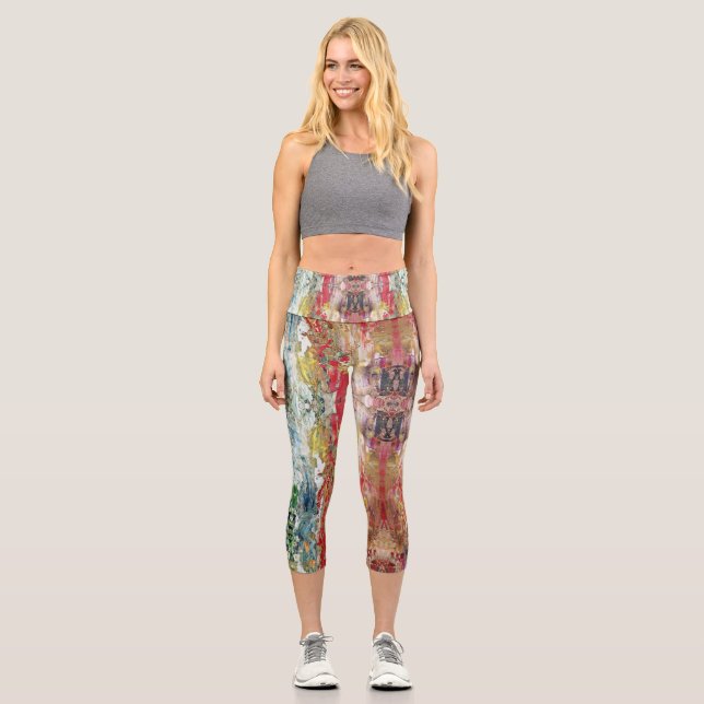 Sinfonie des Chaos - Palette Abstrakter Real Artis Capri Leggings (Vorderseite)