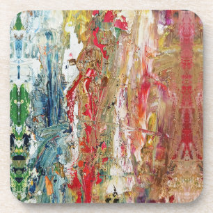 Sinfonie des Chaos - Palette Abstrakter Real Artis Getränkeuntersetzer