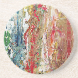 Sinfonie des Chaos - Palette Abstrakter Real Artis Getränkeuntersetzer