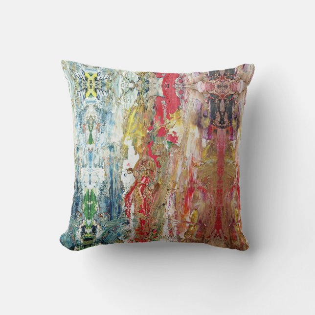 Sinfonie des Chaos - Palette Abstrakter Real Artis Kissen (Vorderseite)