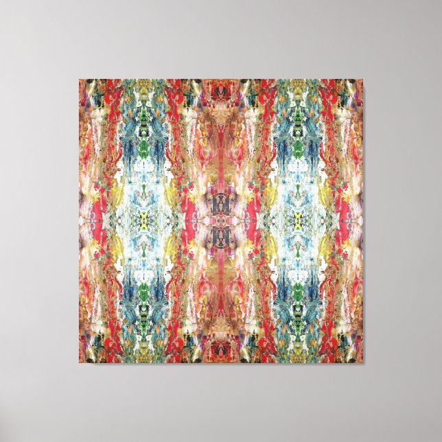 Sinfonie des Chaos - Palette Abstrakter Real Artis Leinwanddruck (Vorderseite)