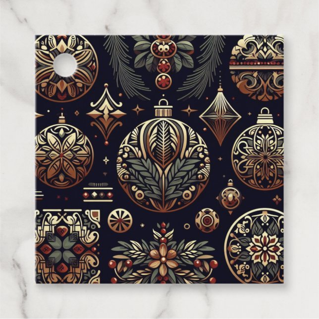 Sinfonie in Jewel Tones zu Weihnachten Geschenkanhänger (Vorderseite)