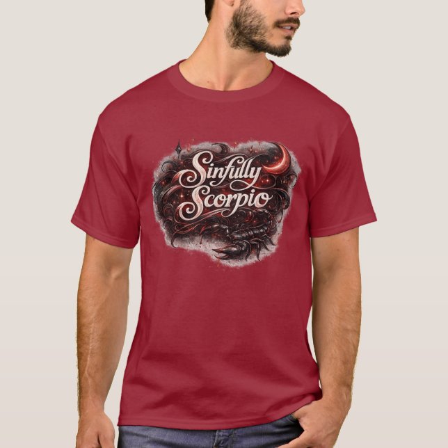 Sinfully Scorpio Zodiac T-Shirt – Dark Seductive A (Vorderseite)