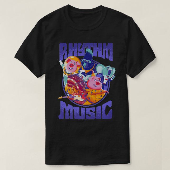 Sing 2 Rhythm und Music Group Poster Premium  T-Shirt (Design vorne)