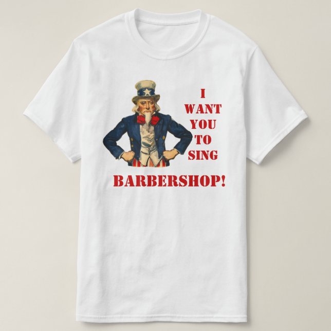 Sing Barbershop T-Shirt (Design vorne)