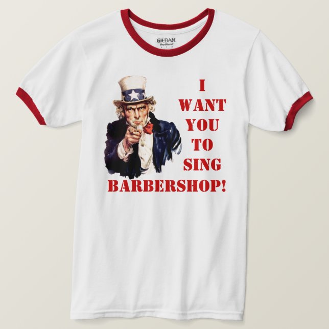 Sing Barbershop T-Shirt (Design vorne)