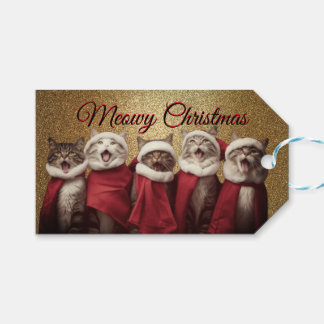 Sing Cat Gift Tag Geschenkanhänger