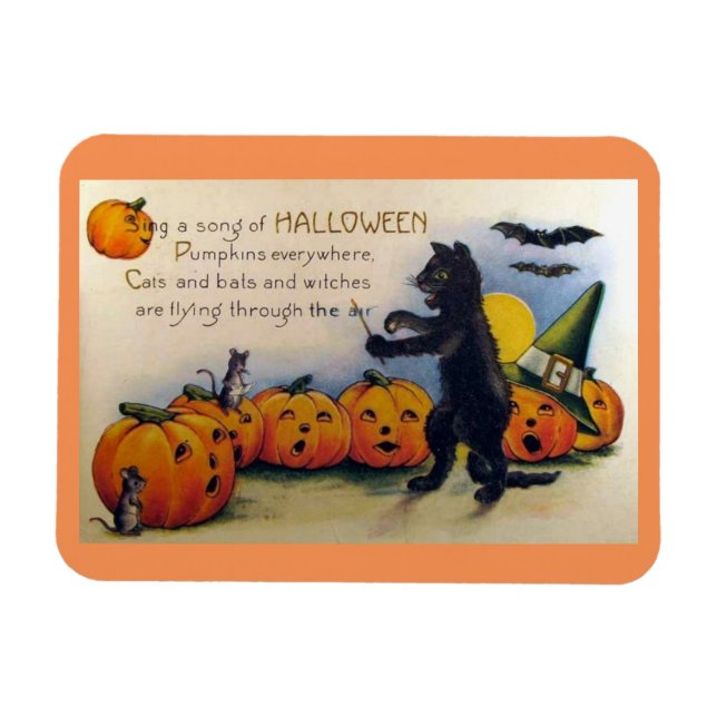 Sing ein Halloween-Lied Vintage  Magnet (Horizontal)