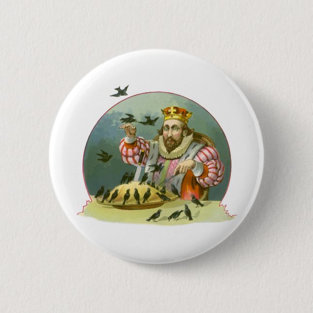 Sing ein Lied von sechs Pence, altes Kinderreim Button (Vorderseite)