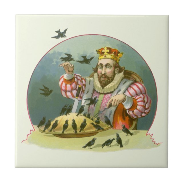 Sing ein Lied von Sixpence, Vintages Kinderzimmer  Fliese (Vorderseite)