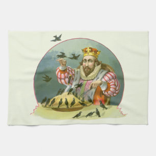 Sing ein Lied von Sixpence, Vintages Kinderzimmer  Geschirrtuch