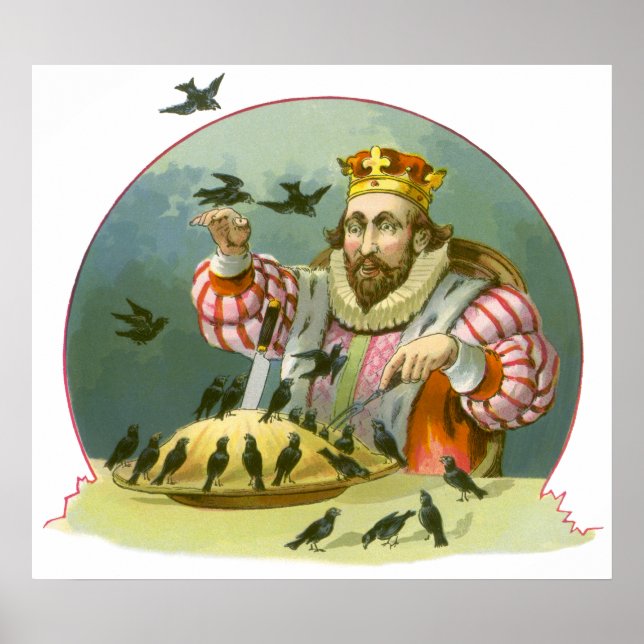 Sing ein Lied von Sixpence, Vintages Kinderzimmer  Poster (Vorne)