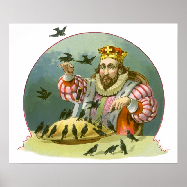 Sing ein Lied von Sixpence, Vintages Kinderzimmer  Poster (Vorne)