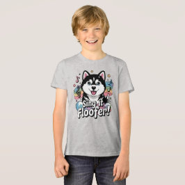 Sing es, Floofer! Kawaii Husky Howling Tri-Blend Shirt