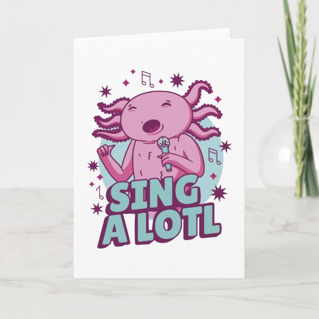 Sing im Lotto Axolotl Karte (Vorderseite)