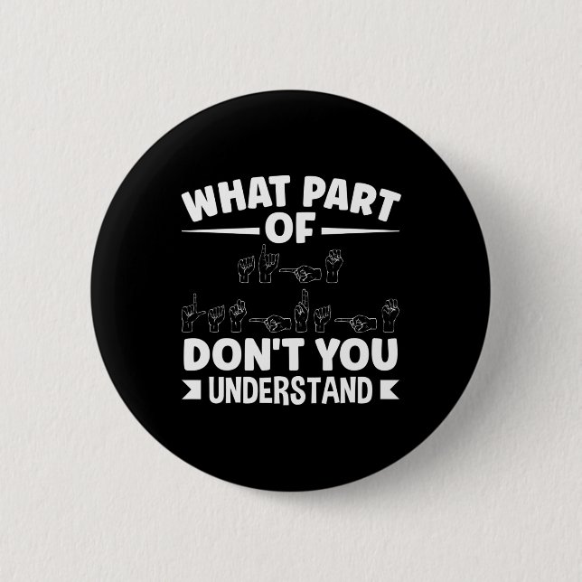 Sing Language Asl Teacher Asl Alphabet Pub Button (Vorderseite)