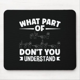Sing Language Asl Teacher Asl Alphabet Pub Mousepad