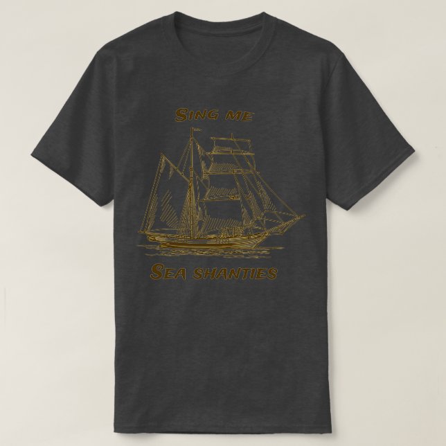 Sing Me Sea Shanties Wellerman Sugar Tea And Rum T-Shirt (Design vorne)