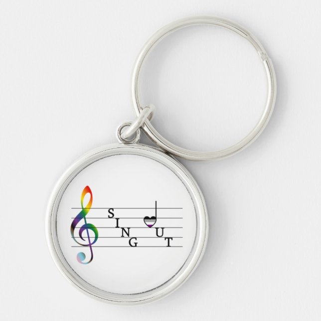 Sing out Asexual Stolz Schlüsselanhänger (Vorne)