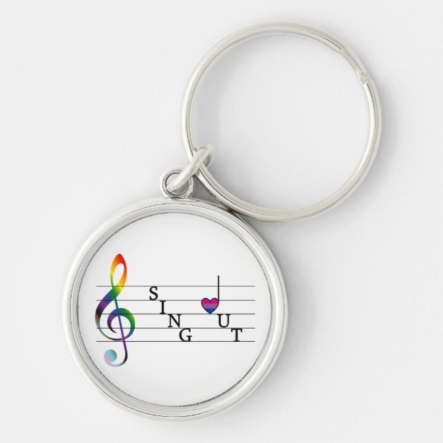 Sing out Bisexuelle Stolz Schlüsselanhänger (Vorne)