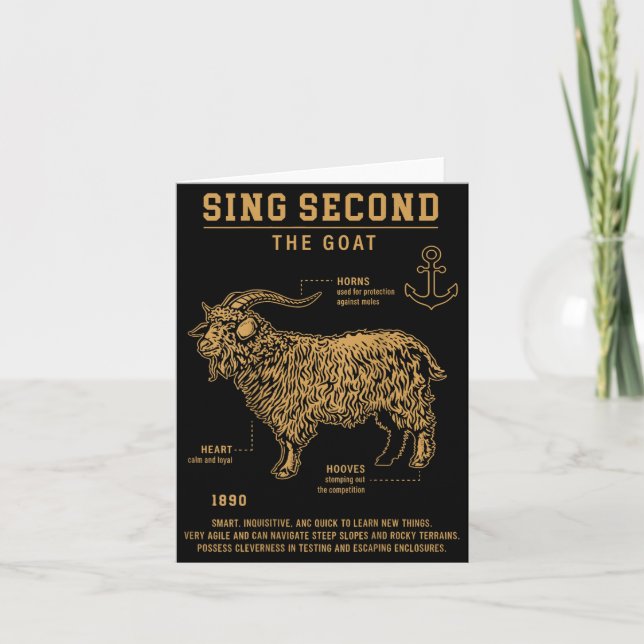 Sing Second The Goat (auf dem Rücken)  Karte (Vorderseite)