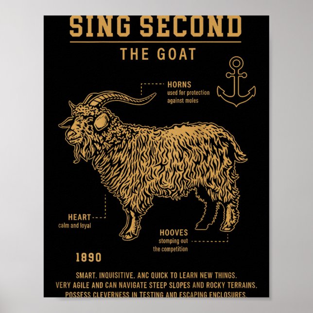Sing Second The Goat (on Back)  Poster (Vorne)