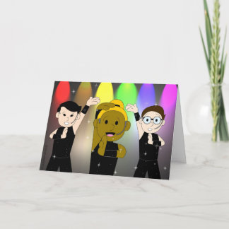 Sing, Tanz, WURK Gay Birthday Card Karte