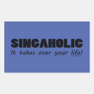 Singaholische Life-eckige Aufkleber