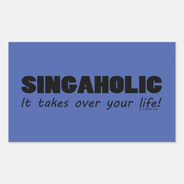 Singaholische Life-eckige Aufkleber (Vorderseite)