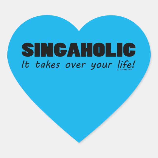 Singaholischer Heart Sticker (Vorderseite)