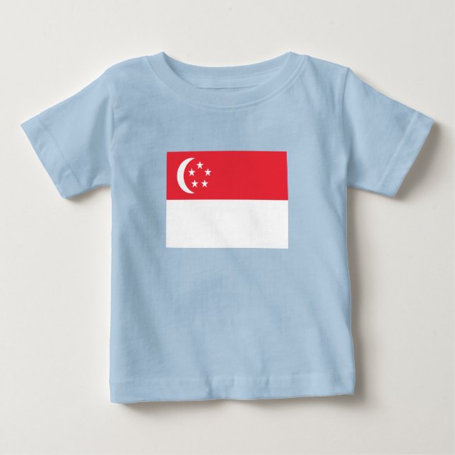 Singapore Flag Baby T-shirt (Vorderseite)