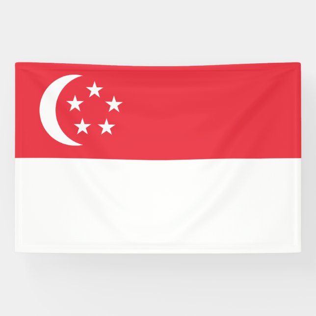 Singapore Flag Banner (Horizontal)