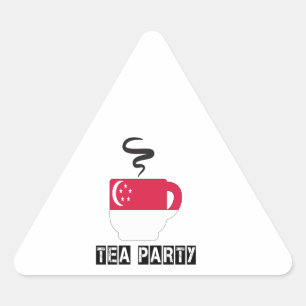 Singapore Flag Designs Dreieckiger Aufkleber