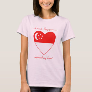 Singapore-Flagge T-Shirt für die Süße